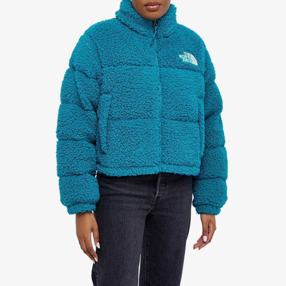The North Face Sherpa Nuptse Jacket Womens Medium Teal Blue Down Puffer NF0A7WSK - Picture 9 of 16